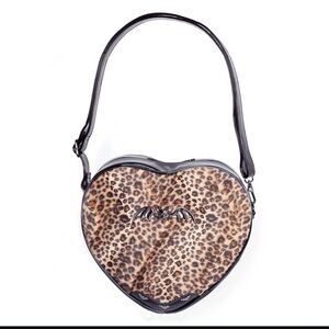 Leopard Print Heart-Shaped Bag